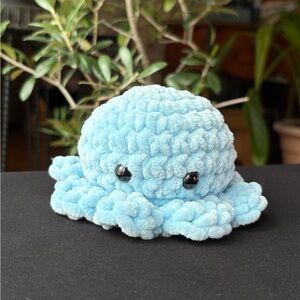Blue octopus crochet amigurumi plush